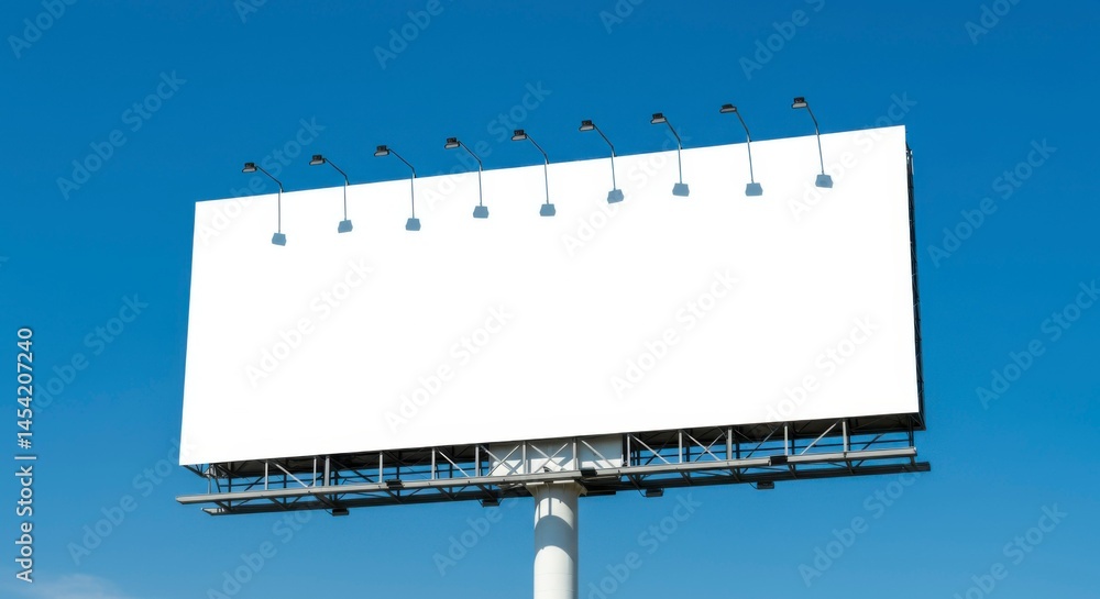 Obraz premium Blank billboard against a clear sky