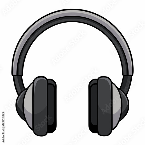 Over Ear Headphones Vector Illustration for Music, Audio, and Entertainment Projects