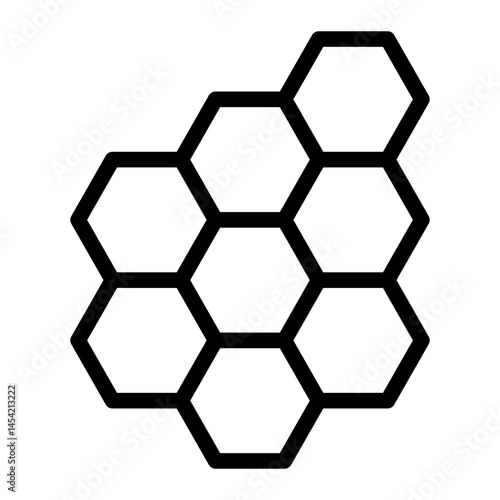 honeycomb line icon