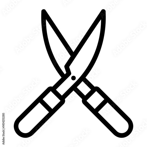 scissors line icon