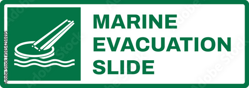 emergency and first aid safety signs v2 uppercase text_marine evacuation slide_landscape size 1/2 a4,a3,a2,a1	 
