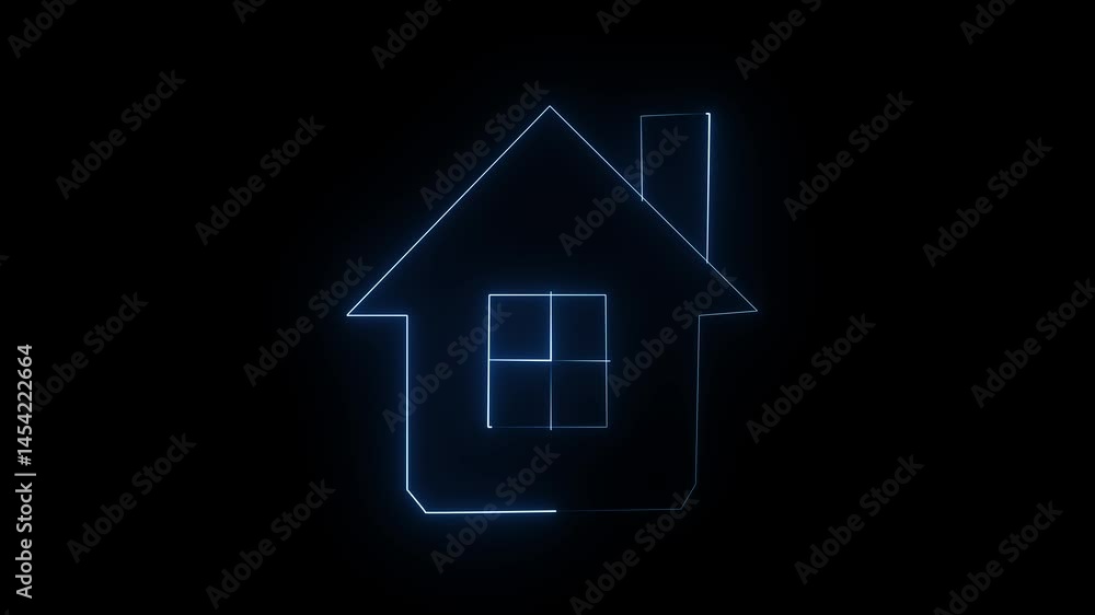 Glowing neon line Map pointer with house icon isolated on black background.Glowing neon line Map pointer with house icon isolated on black background. Glowing neon line Map pointer with house icon isolated on black background.Glowing neon line Map pointer with house icon isolated on black background.