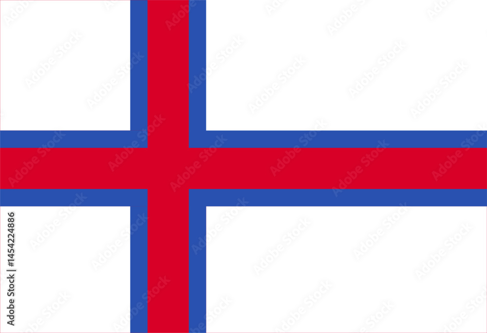 Obraz premium Faroe Islands flag illustrator national