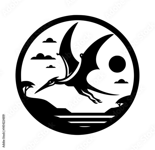 Pteranodon I Vector White Background
