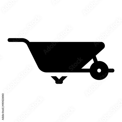wheelbarrow glyph icon