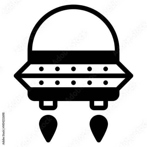Icon UFO spaceship illustration