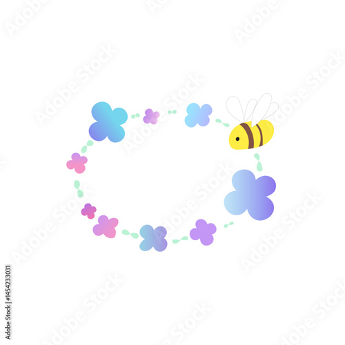 蜂　花　フレーム