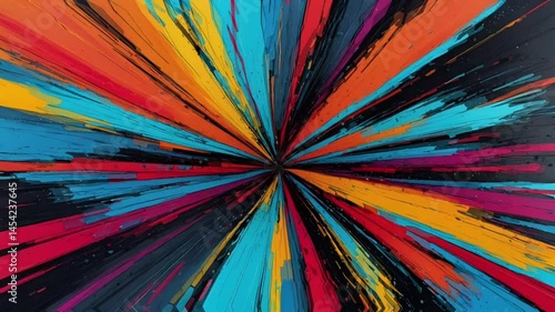 Wallpaper Mural Dynamic color explosion radiating from a central point, energy and movement. Torontodigital.ca