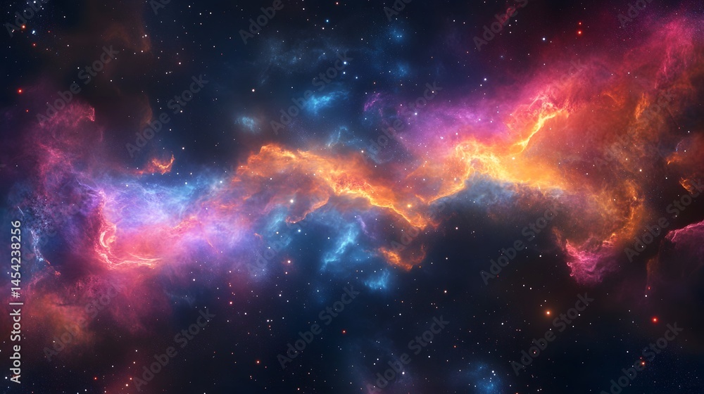 Obraz premium Cosmic nebulae dance in the vastness of space