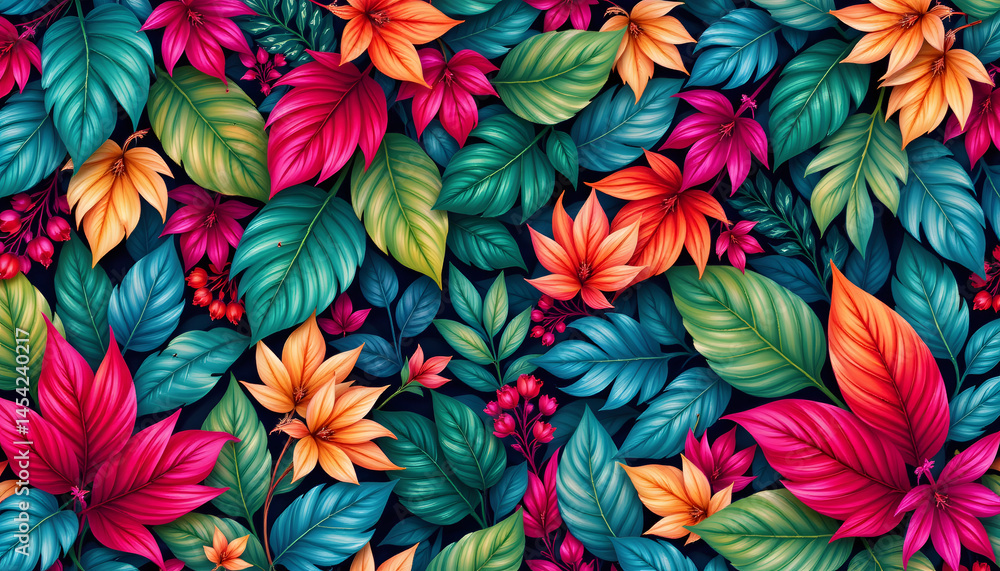 Naklejka premium background of colorful flowers