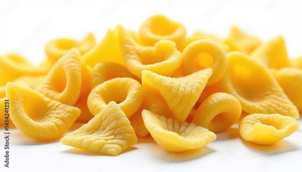 Assortment of dried pasta shapes, isolated on bright white backdrop , meal prep, fusilli Assortment of dried pasta shapes, isolated on bright white backdrop , meal prep, fusilli