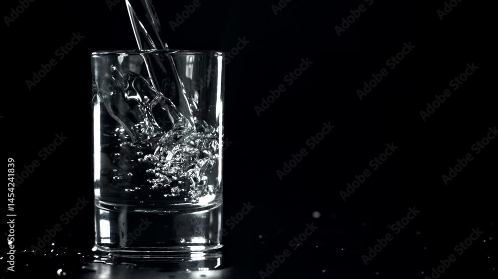 Vodka is poured into a glass. Filmed on a high-speed camera at 1000 fps. High quality FullHD footage Vodka is poured into a glass. Filmed on a high-speed camera at 1000 fps. High quality FullHD footage