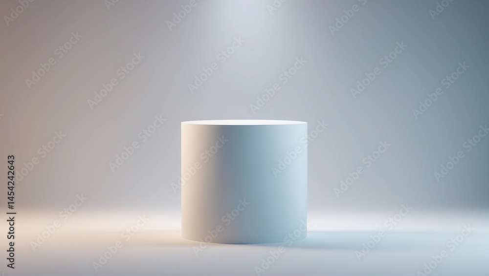 Modern podium or pedestal display with platform concept on white background. Blank shelf stand for showing product. 3D rendering Modern podium or pedestal display with platform concept on white background. Blank shelf stand for showing product. 3D rendering