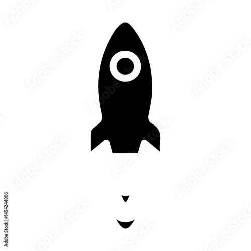 Space Rocket Flame Glyph icons
