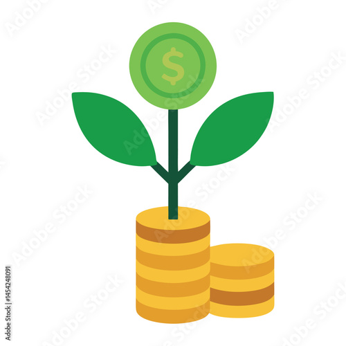 Eco friendly investment a healthy tree emerging 