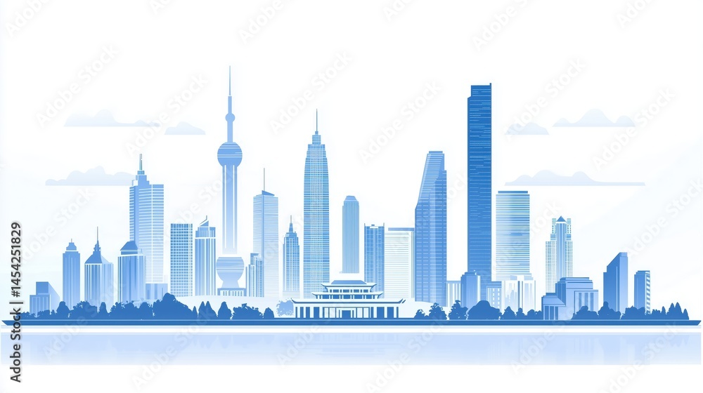 Obraz premium Shanghai Skyline