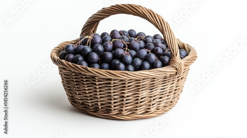 Wallpaper Mural Freshly Harvested Grapes in a Natural Woven Basket Display Torontodigital.ca