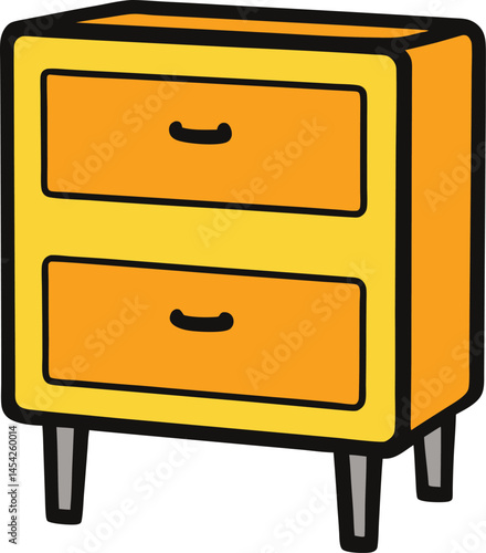 wooden cabinet isolated on white background
