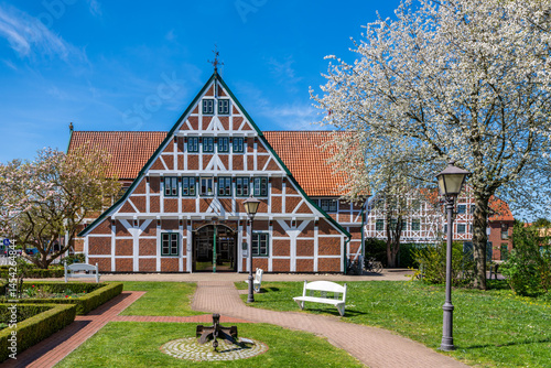 Jork, Germany. The Jork Townhall in spring.