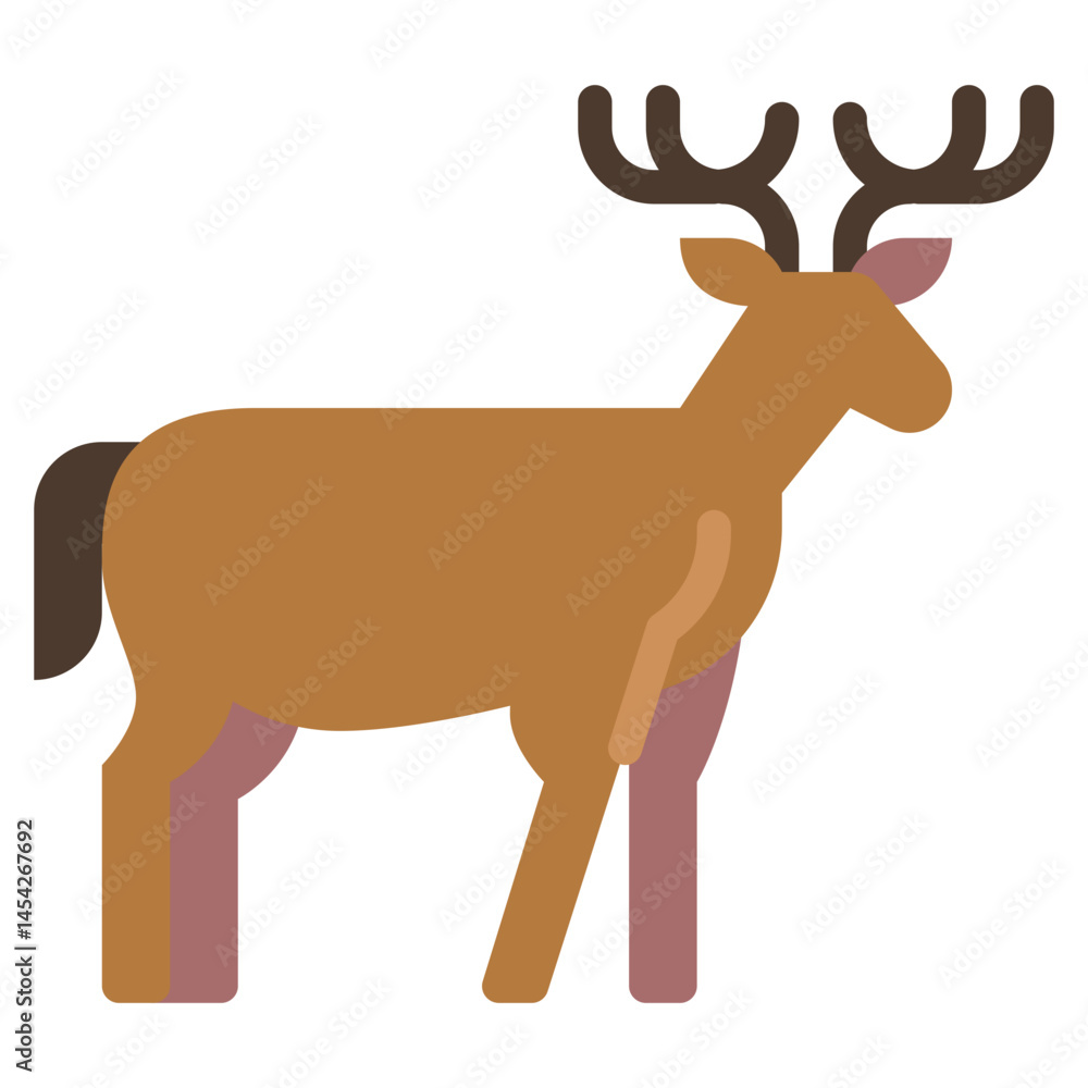 Fototapeta premium Icon Deer Symbol