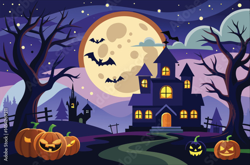 Spooky Haunted House Halloween Theme
