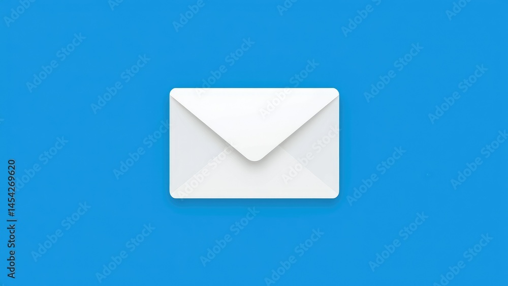 Unread Email Notification - Number One - Blue Background - Mail Envelope Unread Email Notification - Number One - Blue Background - Mail Envelope