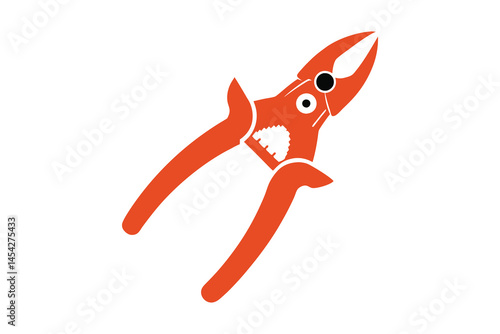 hand pruner silhouette vector illustration on white background