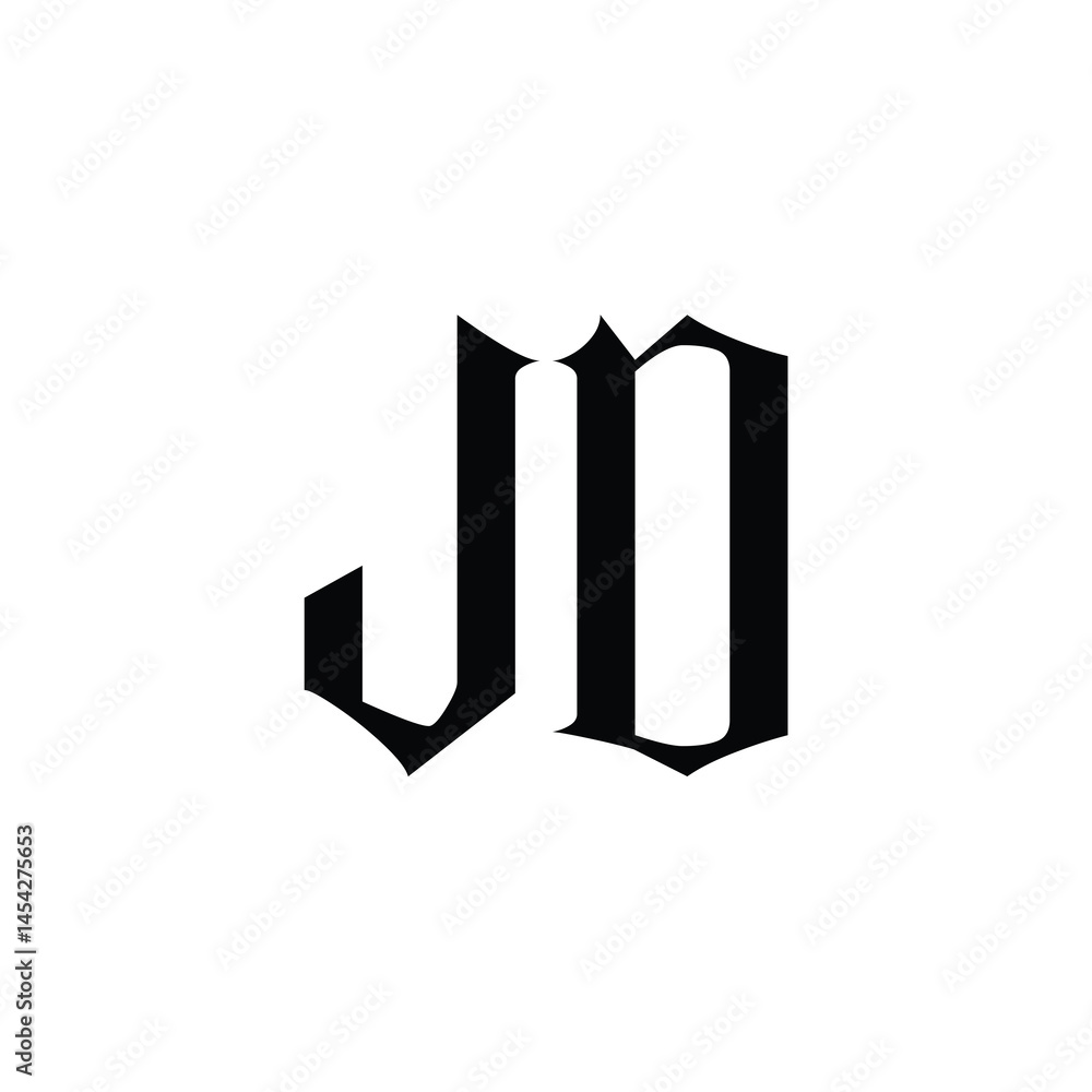JD monogram logo design letter text name symbol monochrome logotype alphabet character simple logo JD monogram logo design letter text name symbol monochrome logotype alphabet character simple logo