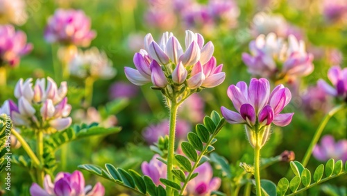Close-up of herb astragalus plant in field, plant, field,  plant, field, outdoor, flower, meadow, leaf, earthy,herb, botanical, botany