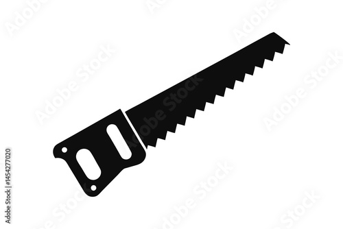 handsaw silhouette vector illustration on white background