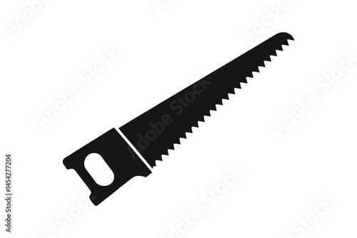 handsaw silhouette vector illustration on white background