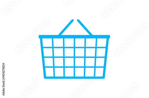 水色の買い物カゴのアイコン