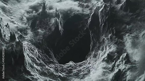 Abstract cave opening
