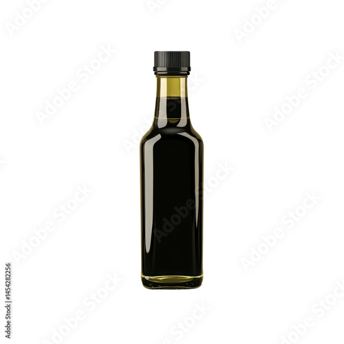 Glass Bottle of Dark Cooking Oil or Balsamic Vinegar Mockup