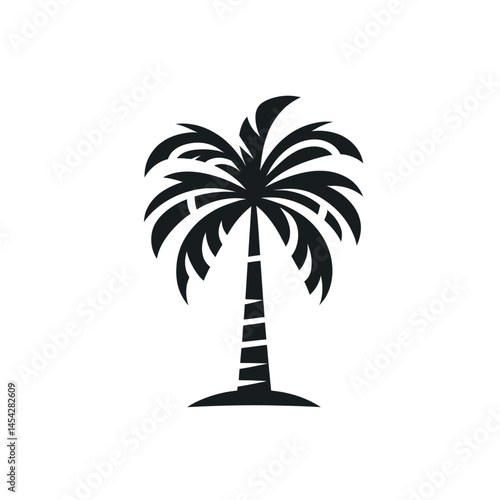 Palm tree silhouette vector 