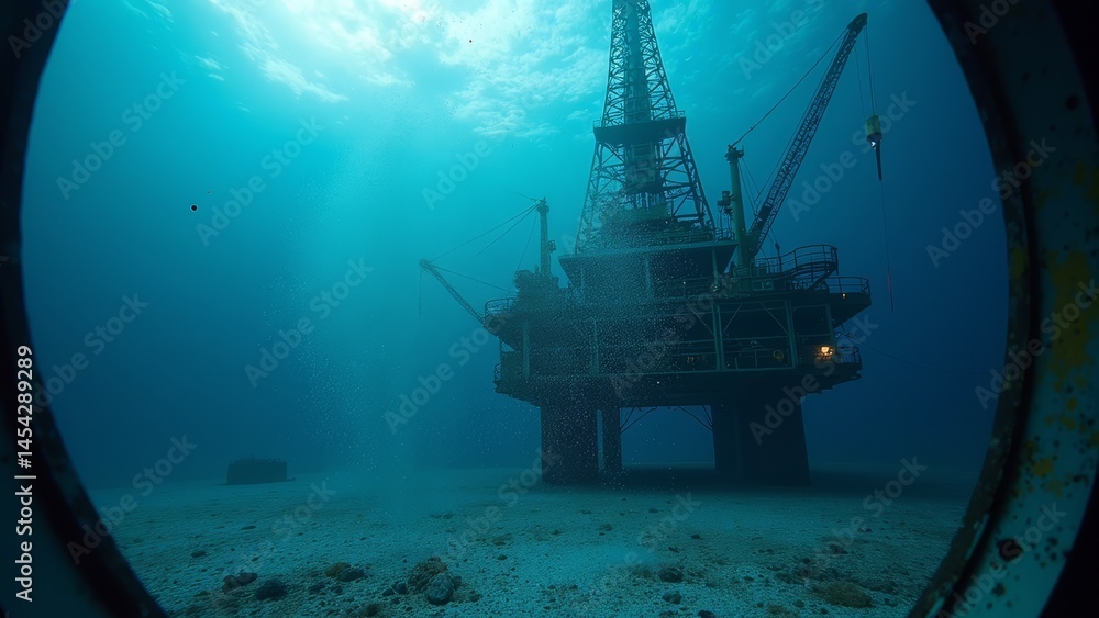 Underwater oil extraction platform screen Underwater oil extraction platform screen