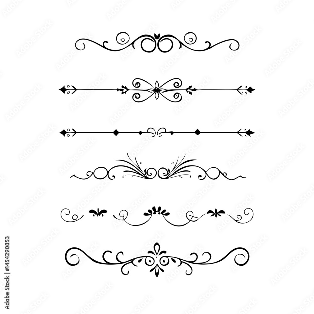 Dividers doodle set. Wedding decorative elements. Divider ornament, borders, vintage line separators. Hand drawn vector illustration isolated on white background.
Dividers doodle set. Wedding decorative elements. Divider ornament, borders, vintage line separators. Hand drawn vector illustration isolated on white background.