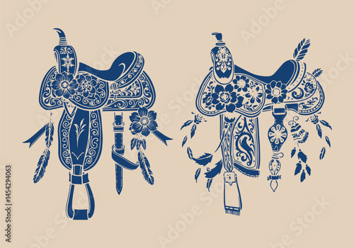 Horse Saddle Graphic Western 