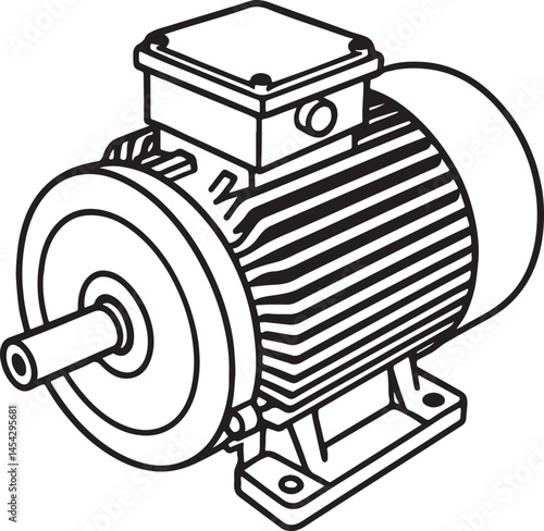 vector art of electric motor
