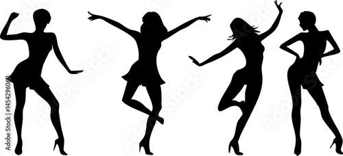 silhouette of a dancing girl