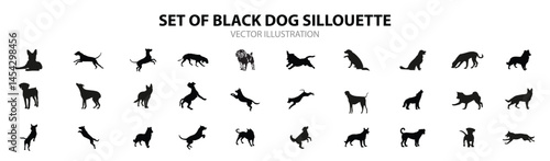 Set of dog, vector illustration