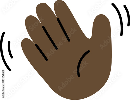 Hand Drawn Hi Emoji Illustration