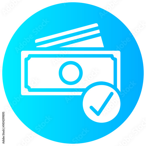 payment accepted vector round glyph icon