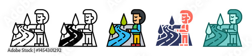 Distance multiple icon