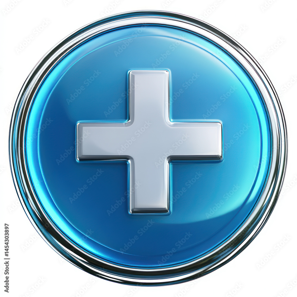 Fototapeta premium blue cross icon