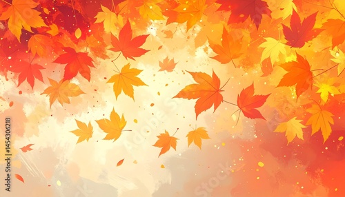紅葉が舞うような背景