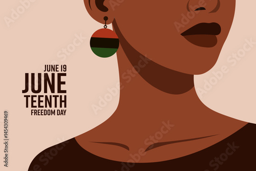 Juneteenth. June 19, Freedom Day. Vector illustration. Holiday banner, card, poster and background template.