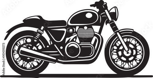 Motorcycle art silhouette vector design illustration.