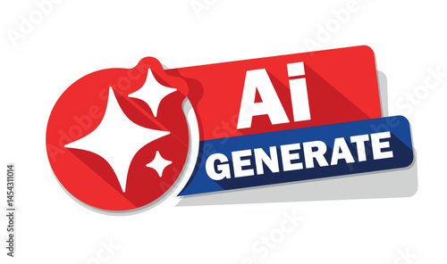 Ai generate push button AI generate push button with magic stars, element for web design or decorate mobile app. Vector on transparent background
