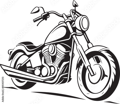 Motorcycle art silhouette vector design illustration.
